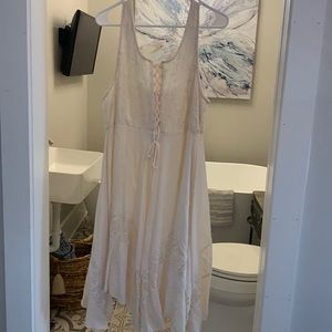 J Gee handkerchief lace off white dress